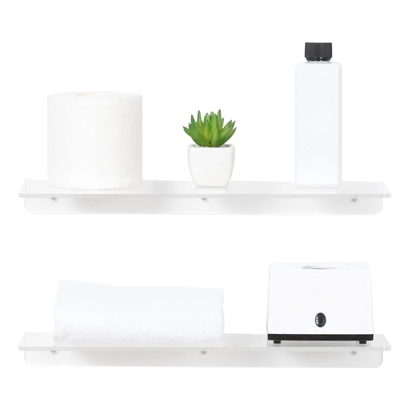 Clear Acrylic Floating Wall Shelf Bathroom Bedroom Living Room Display