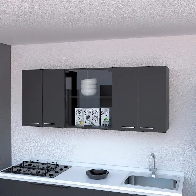 FM Furniture Yuma 150 Wall Cabinet, Two Close Cabinets
