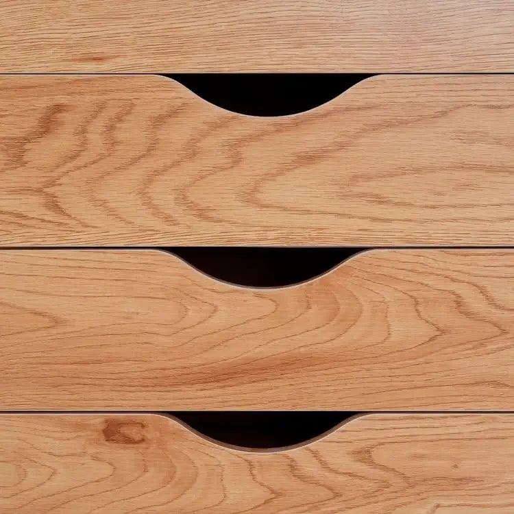 7-Drawer Rolling Wood Storage Cabinet with Casters White Black Grey Natural
