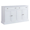 White Sideboard Buffet Cabinet with 4 Doors and 2 Drawers