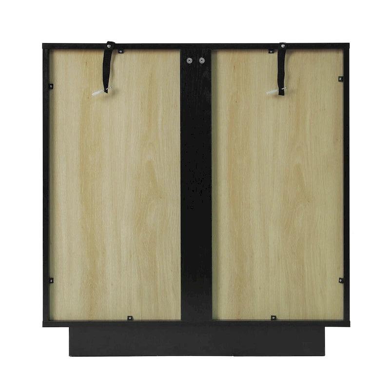 Arched Glass Door Storage Cabinet with Adjustable Shelf and Gold Handles