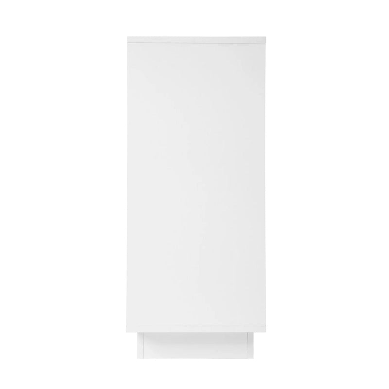Arched Glass Door Storage Cabinet with Adjustable Shelf and Gold Handles
