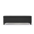 Upholstered Storage Bench with Birch Legs for Bedroom and Entryway