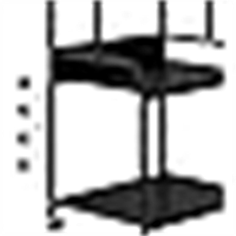 3-Tier Rolling Printer Stand with Adjustable Storage Shelves Metal Frame