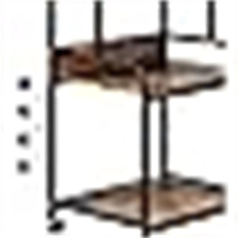 3-Tier Rolling Printer Stand with Adjustable Storage Shelves Metal Frame