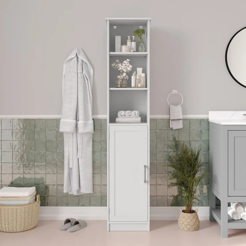 Freestanding Bathroom Storage Tall Linen Tower Storage Organizer