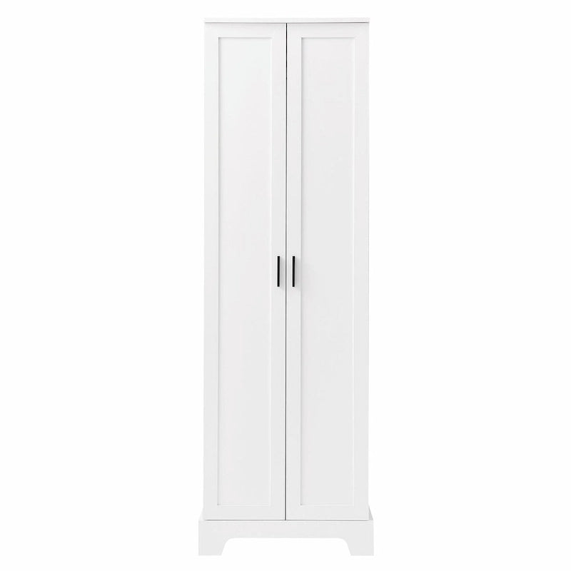 Versatile Two-Door Storage Cabinet with Adjustable Shelves, Black