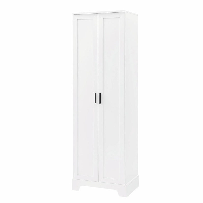 Versatile Two-Door Storage Cabinet with Adjustable Shelves, Black