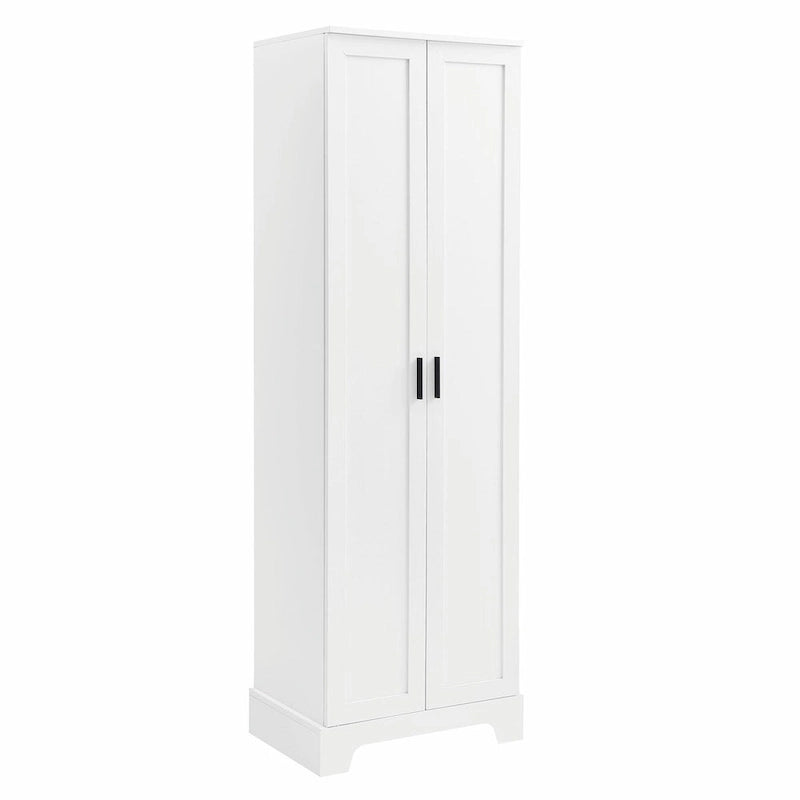 Versatile Two-Door Storage Cabinet with Adjustable Shelves, Black