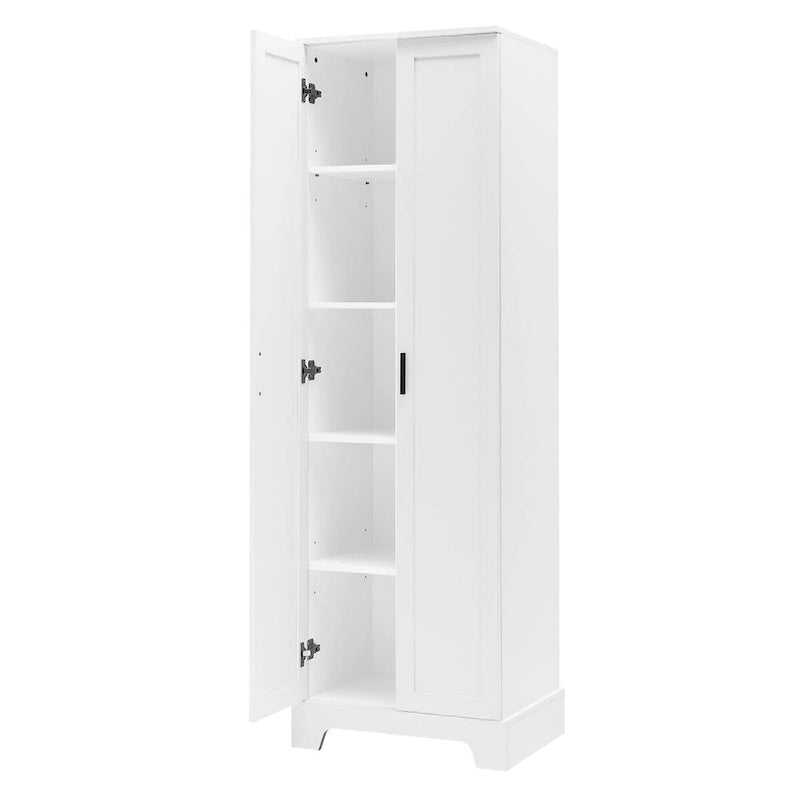 Versatile Two-Door Storage Cabinet with Adjustable Shelves, Black