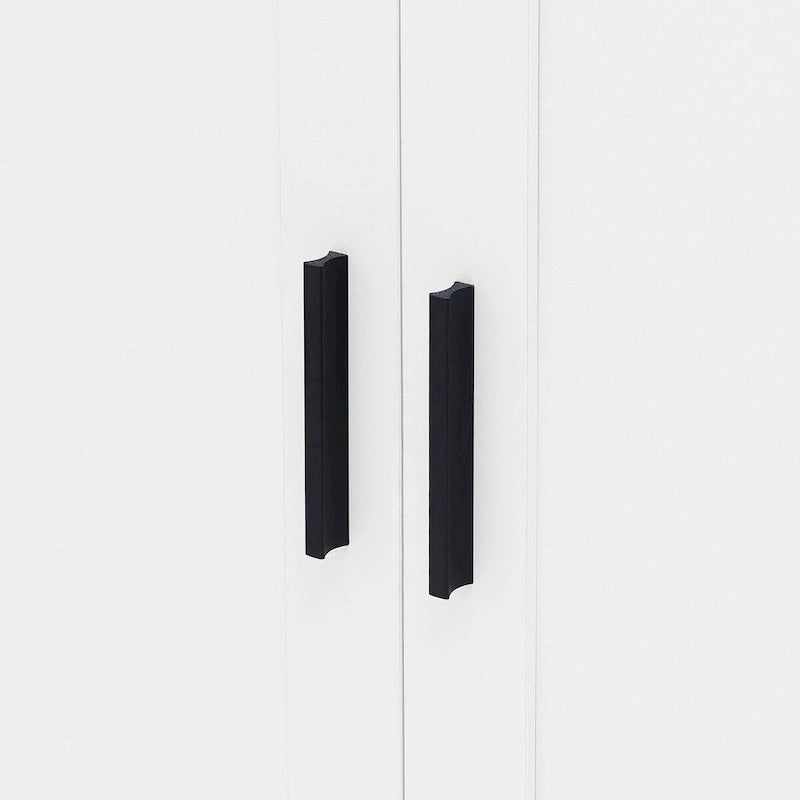 Versatile Two-Door Storage Cabinet with Adjustable Shelves, Black