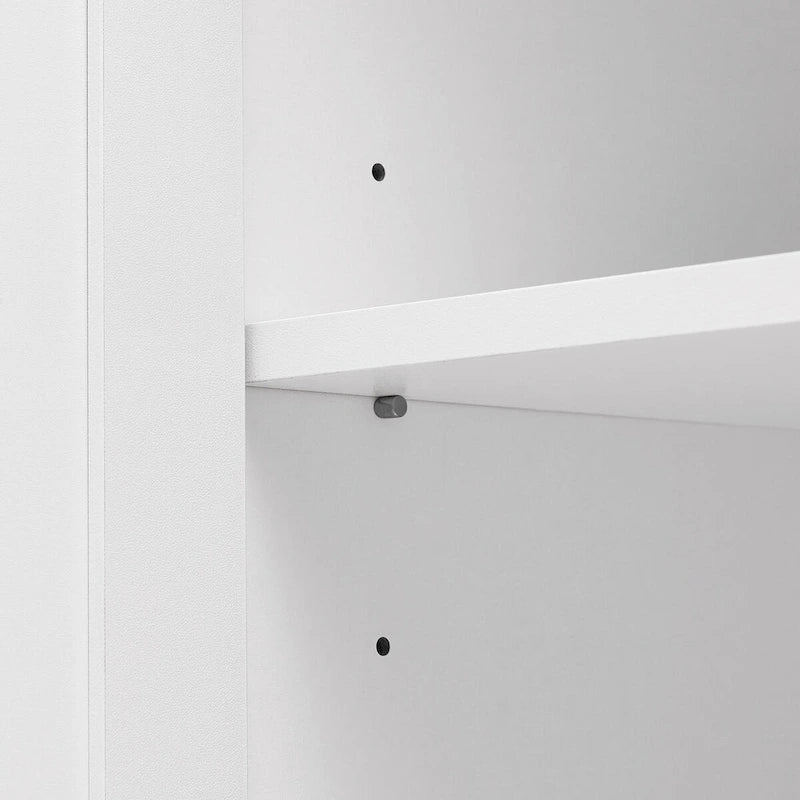 Versatile Two-Door Storage Cabinet with Adjustable Shelves, Black