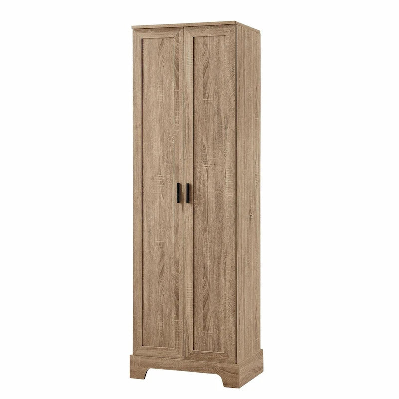 Versatile Two-Door Storage Cabinet with Adjustable Shelves, Black