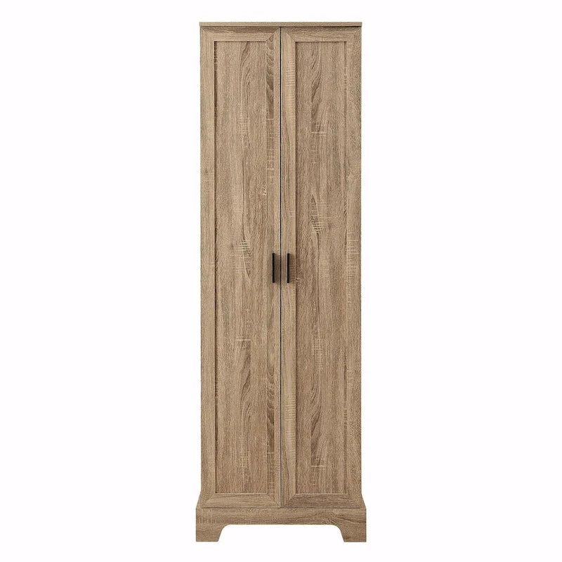 Versatile Two-Door Storage Cabinet with Adjustable Shelves, Black